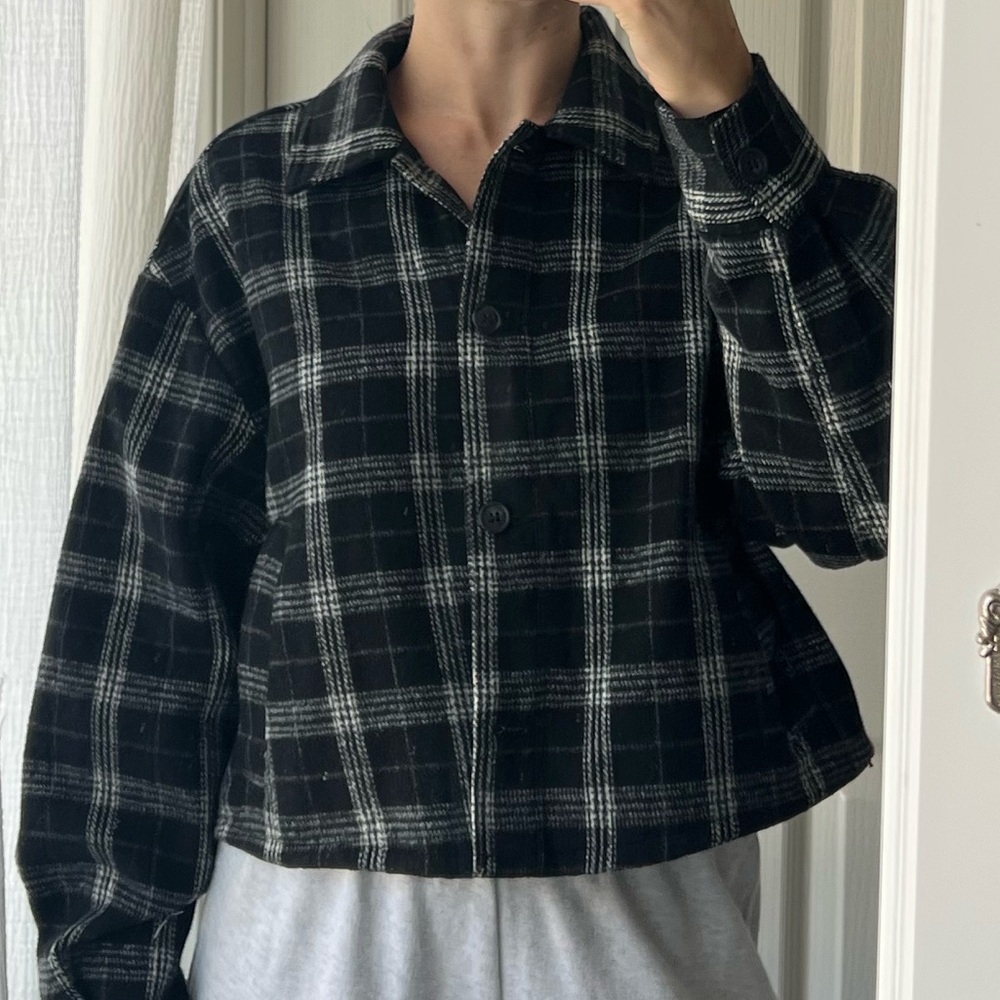H&M Divided. Checkered Jacket (Black&White). Lightly worn, lots of life left!